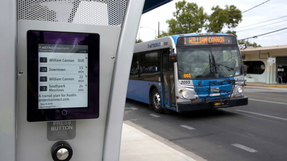 Expositor fixo para ônibus – e-paper – ABRIGO – Pilar